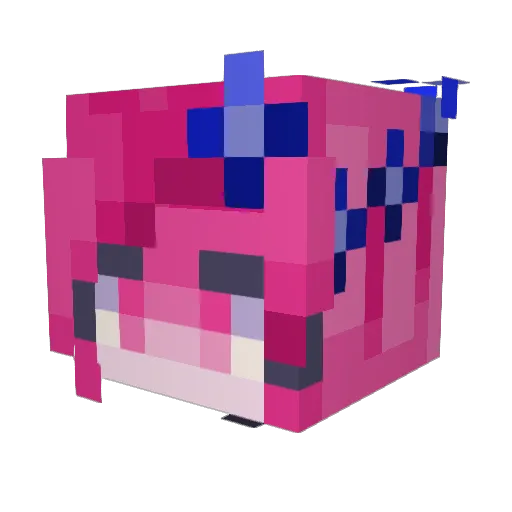 Aiyu86 Minecraft avatar head, 3D render