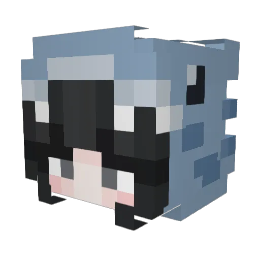 Aiyuchi Minecraft avatar head, 3D render