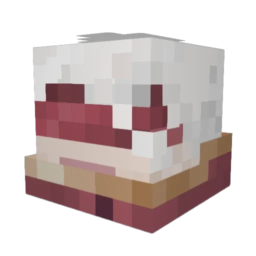 AizenKing Minecraft avatar head, 3D render