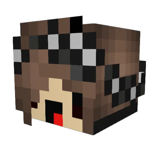 Aizher Minecraft avatar head, 3D render