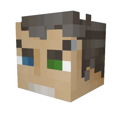 Aj0723 Minecraft avatar head, 3D render