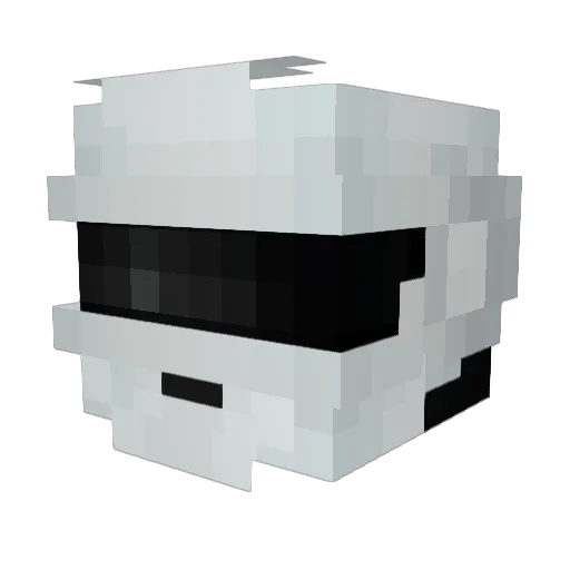 Aj50w Minecraft avatar head, 3D render