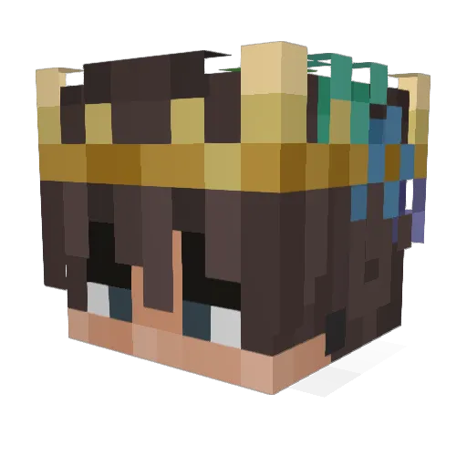 AjEys Minecraft avatar head, 3D render