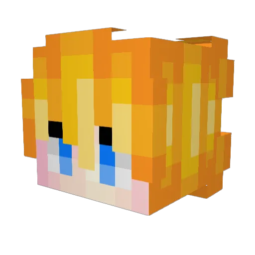 AjGamez0408 Minecraft avatar head, 3D render