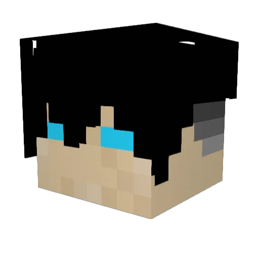 AjHazza Minecraft avatar head, 3D render