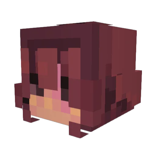 AjTheCrayon Minecraft avatar head, 3D render