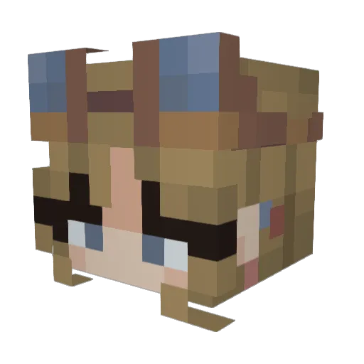 AjWinter02 Minecraft avatar head, 3D render