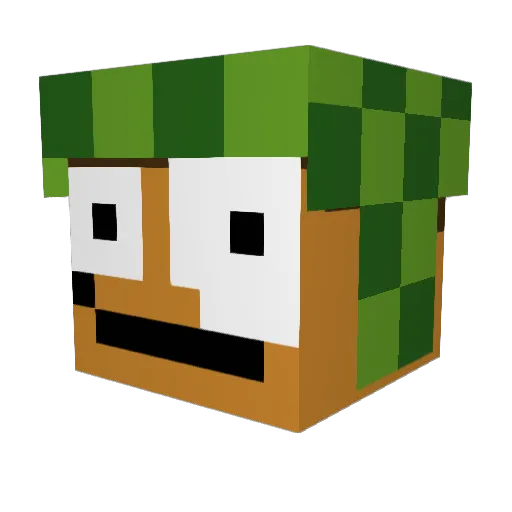 Aj_Snuffelduif Minecraft avatar head, 3D render