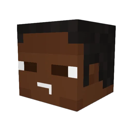Ajakanda Minecraft avatar head, 3D render