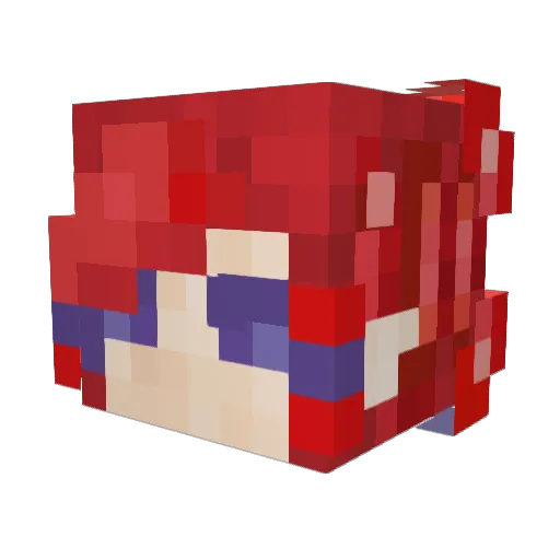 Ajalathedragon Minecraft avatar head, 3D render