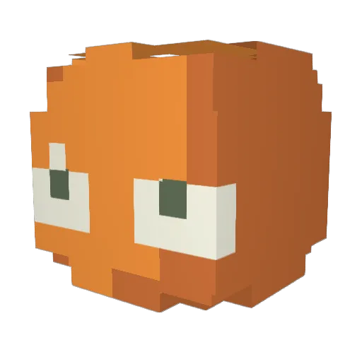 Ajamon Minecraft avatar head, 3D render