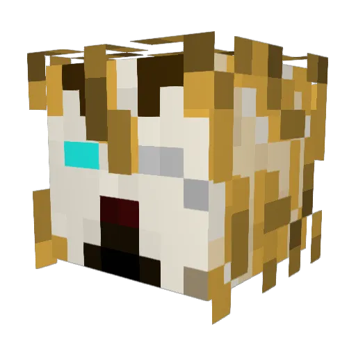 AjaniGoldmane12 Minecraft avatar head, 3D render