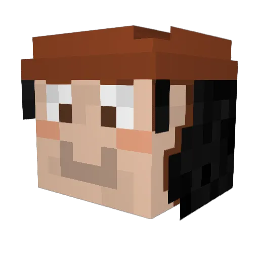 AjaxWoody Minecraft avatar head, 3D render