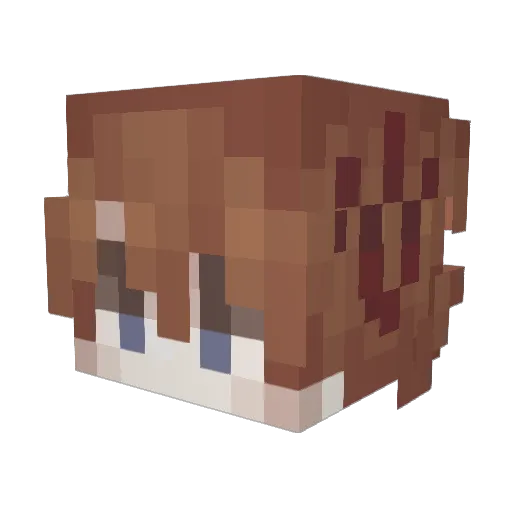 Ajaxvivi Minecraft avatar head, 3D render