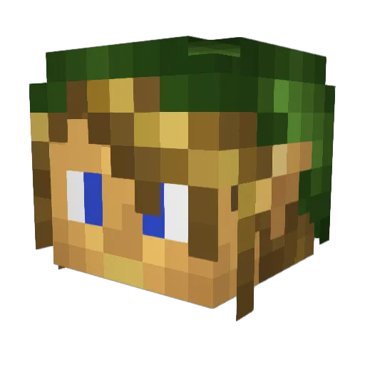 Ajay88 Minecraft avatar head, 3D render
