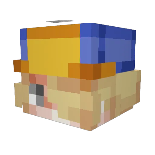 Ajaytay Minecraft avatar head, 3D render