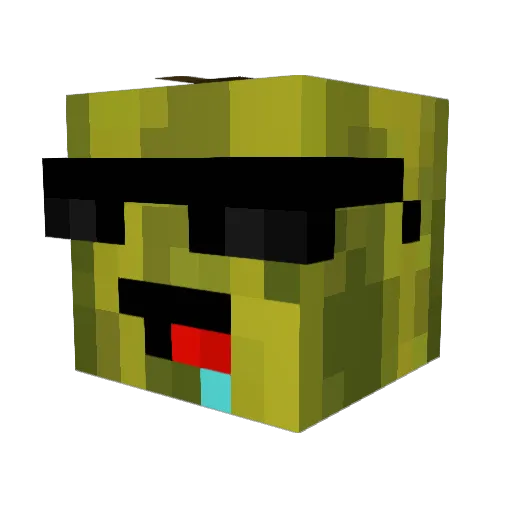 Ajbarbier Minecraft avatar head, 3D render