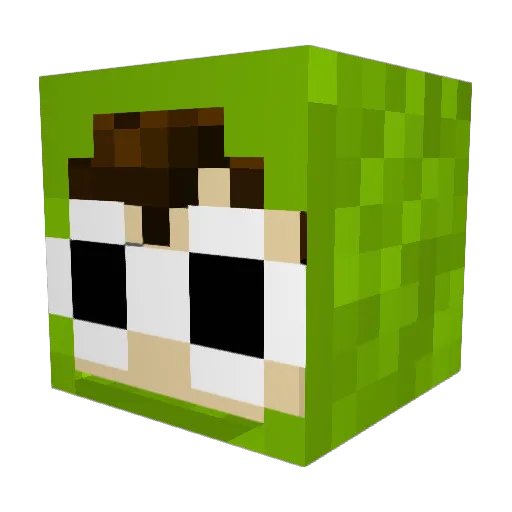 Ajcabuski Minecraft avatar head, 3D render