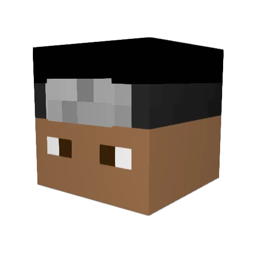 Ajcboss Minecraft avatar head, 3D render