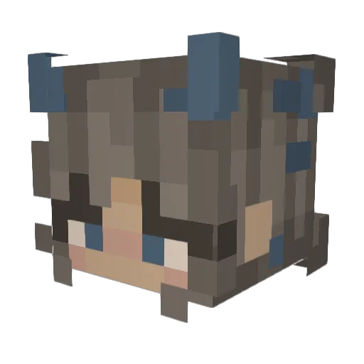 Ajdika Minecraft avatar head, 3D render