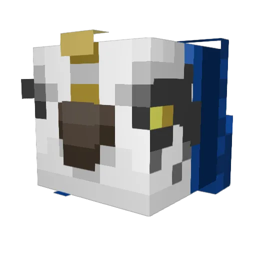 Ajenae Minecraft avatar head, 3D render