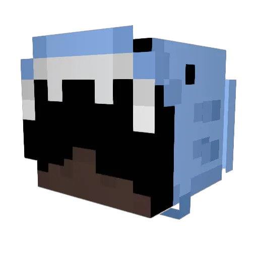 Ajhet Minecraft avatar head, 3D render
