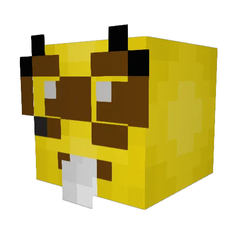 AjiConPalta Minecraft avatar head, 3D render