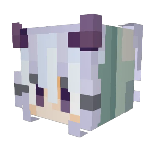 Ajibe Minecraft avatar head, 3D render