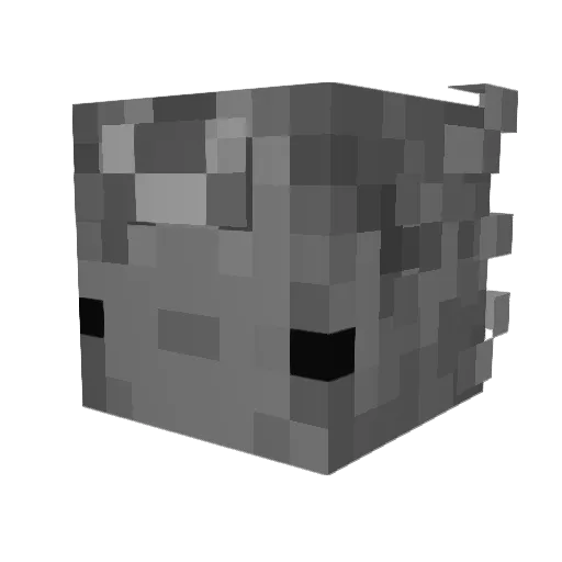 Ajienor Minecraft avatar head, 3D render