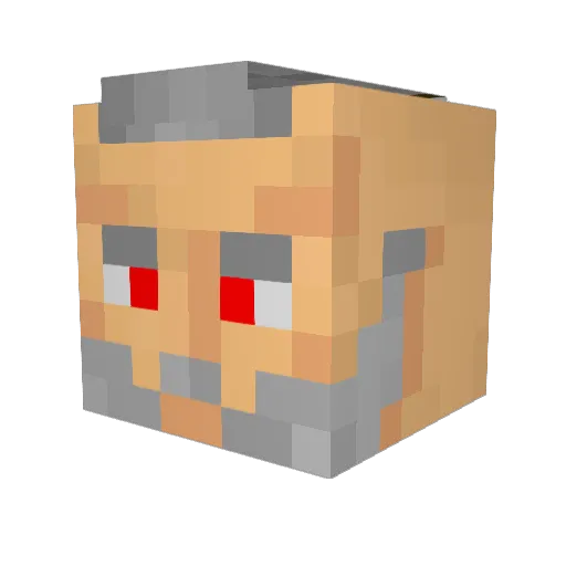 Ajirogg Minecraft avatar head, 3D render