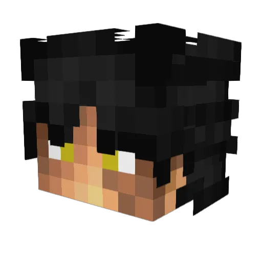 Ajixs_ Minecraft avatar head, 3D render