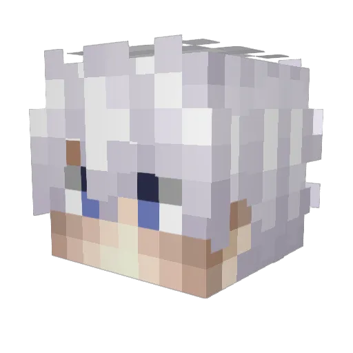 Ajloveslily Minecraft avatar head, 3D render