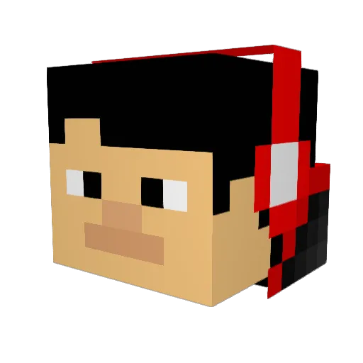 Ajmac3 Minecraft avatar head, 3D render