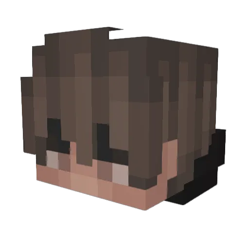 Ajmine100 Minecraft avatar head, 3D render