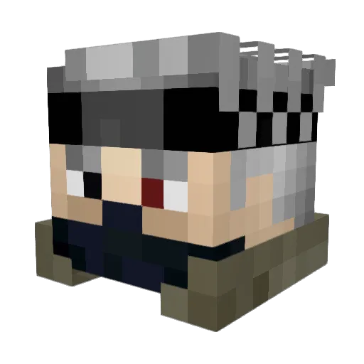 AjnaFPS Minecraft avatar head, 3D render