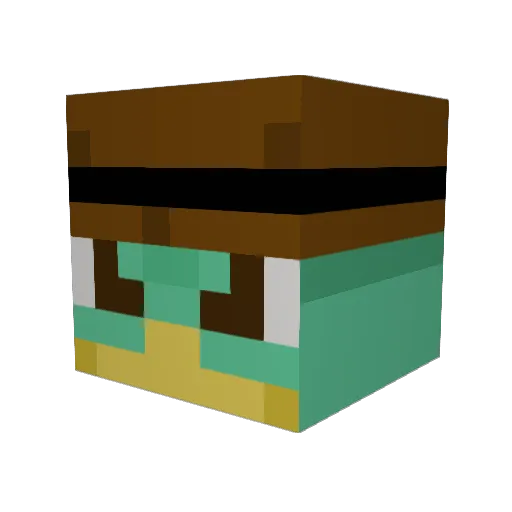 Ajnaaaa454 Minecraft avatar head, 3D render
