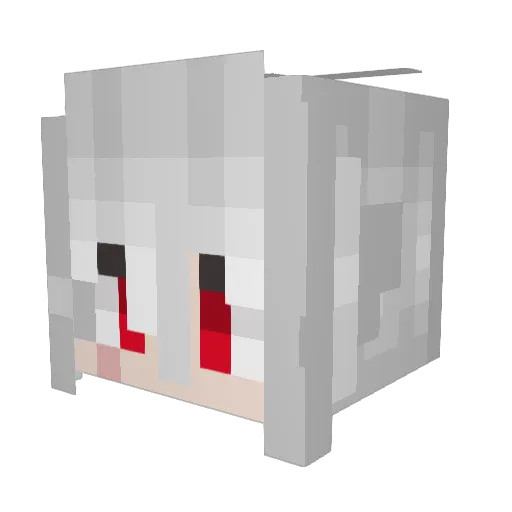 Ajnoxshu Minecraft avatar head, 3D render