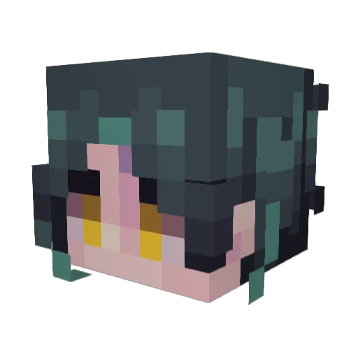Ajonko Minecraft avatar head, 3D render