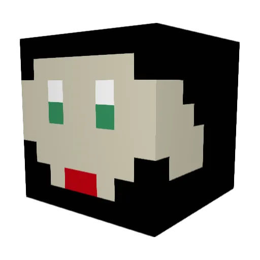 Ajooorg Minecraft avatar head, 3D render