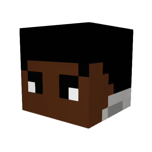 Ajspyman Minecraft avatar head, 3D render