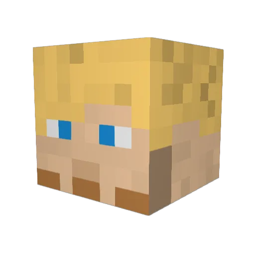 AjteY Minecraft avatar head, 3D render