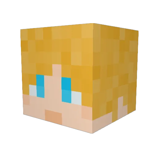 Ajwhite417 Minecraft avatar head, 3D render
