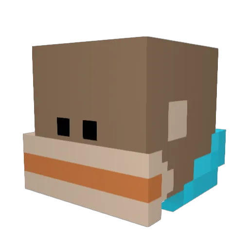 Ak1mbo1 Minecraft avatar head, 3D render
