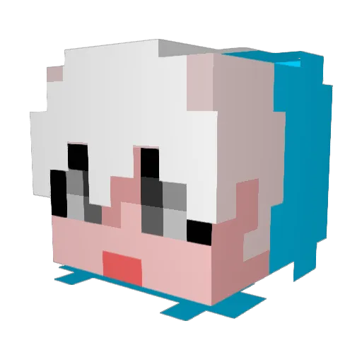 AkCube_Sky Minecraft avatar head, 3D render