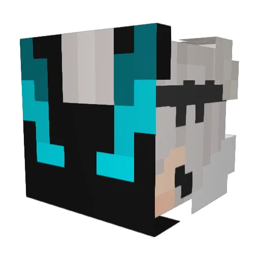 Ak_cub90 Minecraft avatar head, 3D render