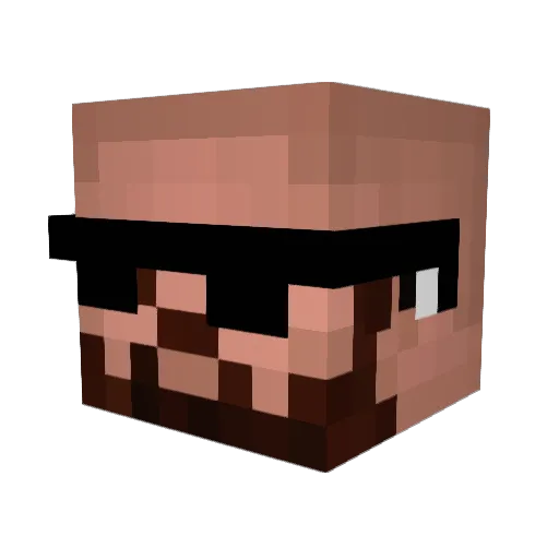 AkaAndrewTate Minecraft avatar head, 3D render