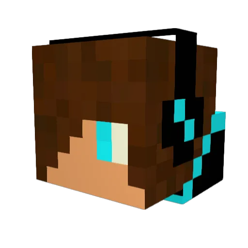 AkaAwesmazing Minecraft avatar head, 3D render