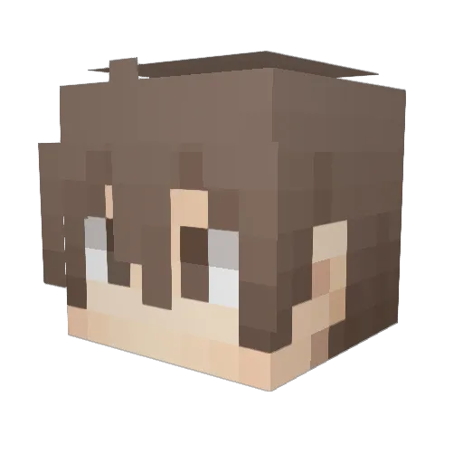 AkaGIRyu Minecraft avatar head, 3D render