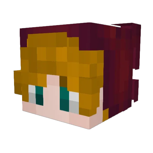 AkaMisty Minecraft avatar head, 3D render