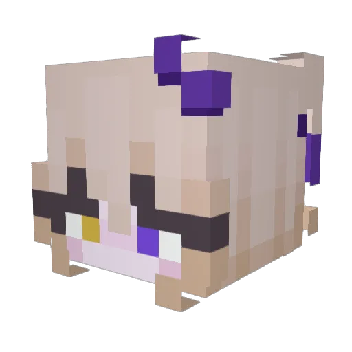 AkaMiyu Minecraft avatar head, 3D render